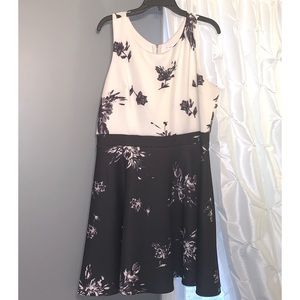 Fit & flare EXHILARATION zip back scuba dress